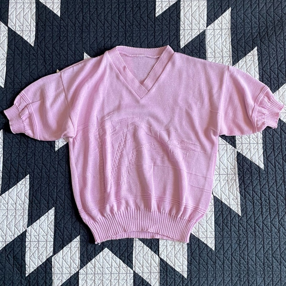 Vintage Pink Women’s V-Neck Sweater